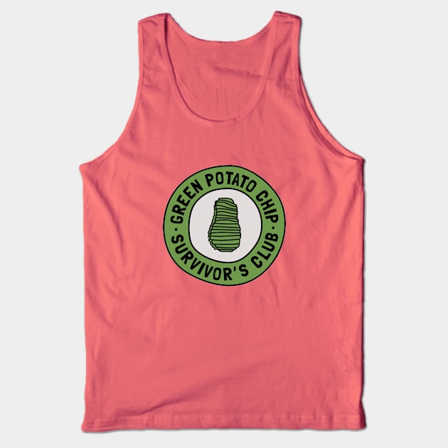 Green Potato Chip Survivor's Club Tank Top by Expandable Studios